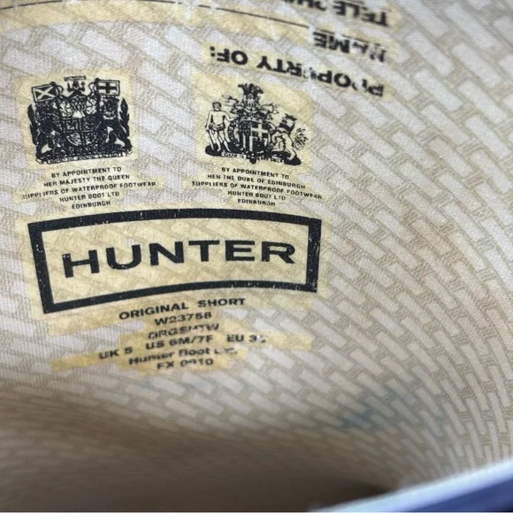 Hunter Women's Original Short Boot Navy Womens 7 Mens 6 Rain Boots Waterproof - Picture 11 of 11